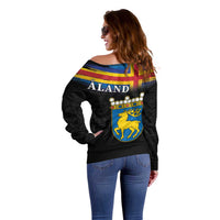 Happy Aland's Autonomy Day Off Shoulder Sweater Coat Of Arms