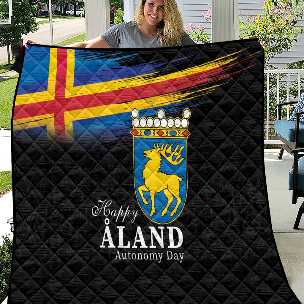 Happy Aland's Autonomy Day Quilt Coat Of Arms