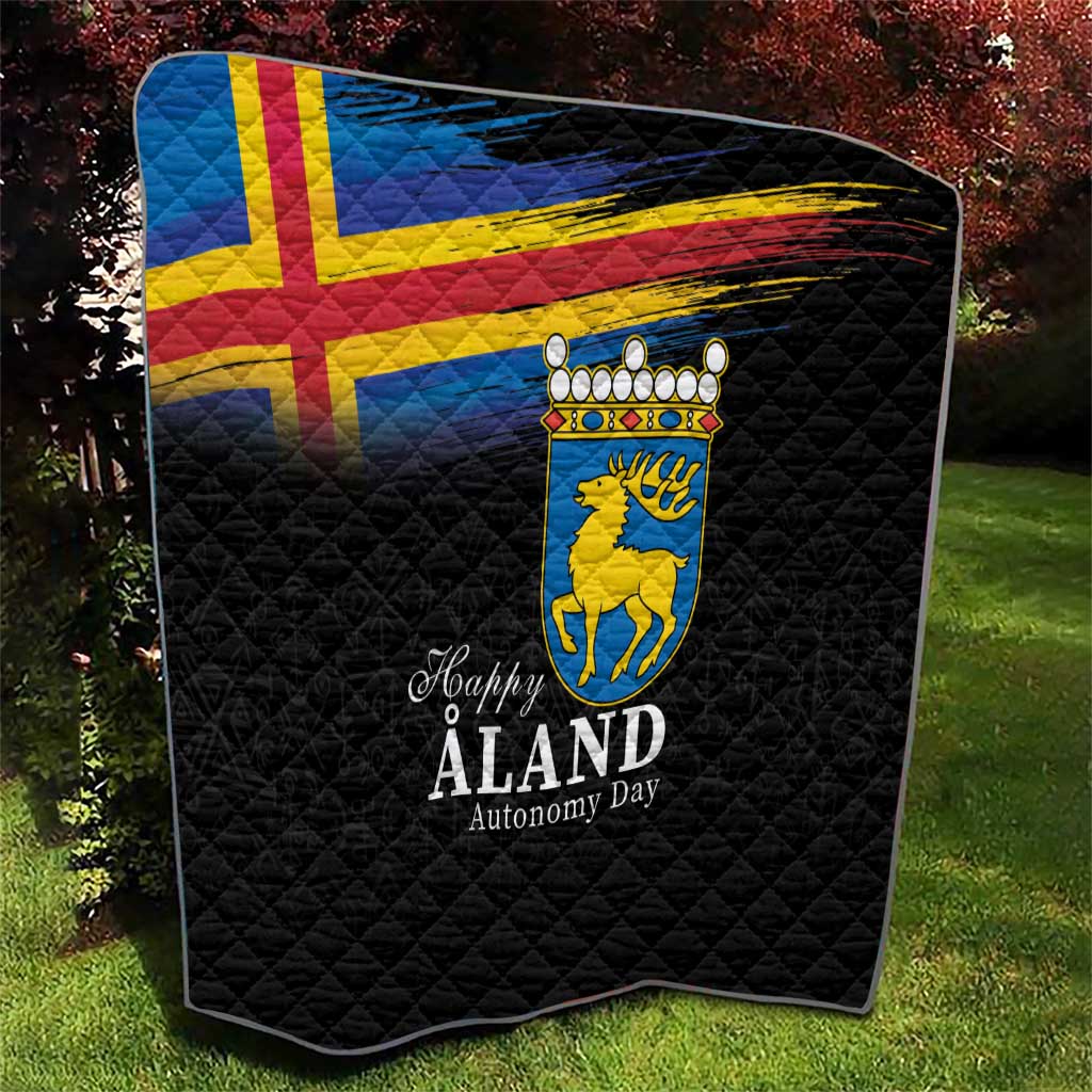 Happy Aland's Autonomy Day Quilt Coat Of Arms