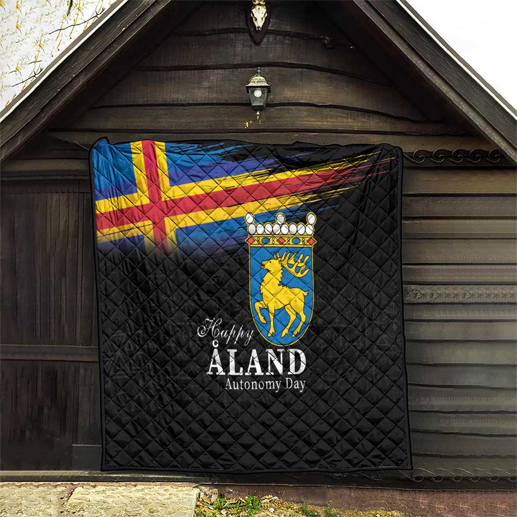 Happy Aland's Autonomy Day Quilt Coat Of Arms