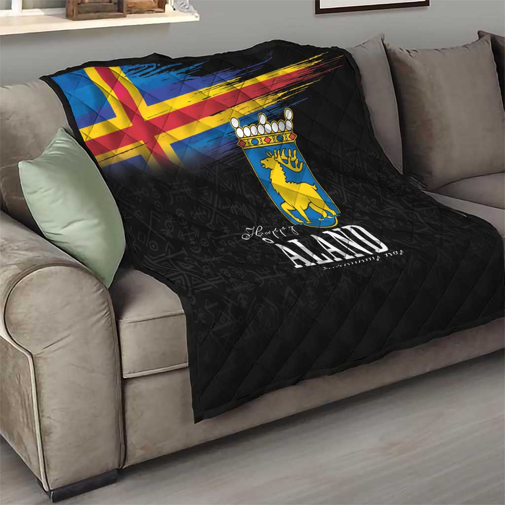 Happy Aland's Autonomy Day Quilt Coat Of Arms