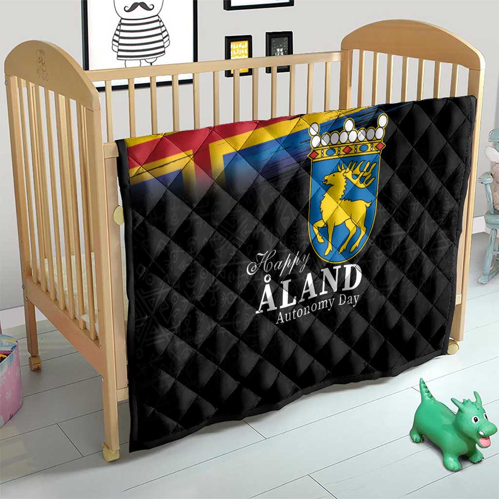 Happy Aland's Autonomy Day Quilt Coat Of Arms