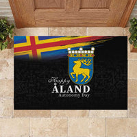 Happy Aland's Autonomy Day Rubber Doormat Coat Of Arms