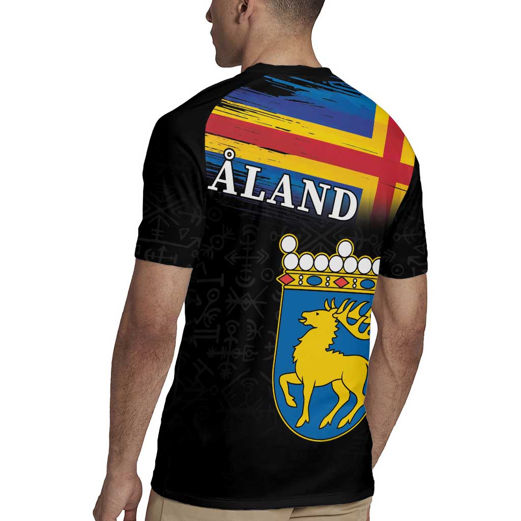 Happy Aland's Autonomy Day Rugby Jersey Coat Of Arms