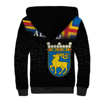 Happy Aland's Autonomy Day Sherpa Hoodie Coat Of Arms