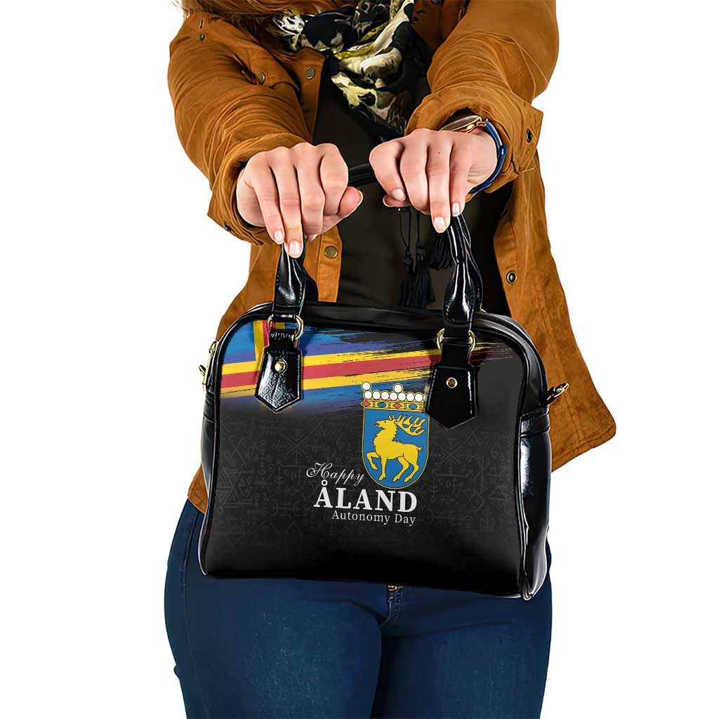 Happy Aland's Autonomy Day Shoulder Handbag Coat Of Arms