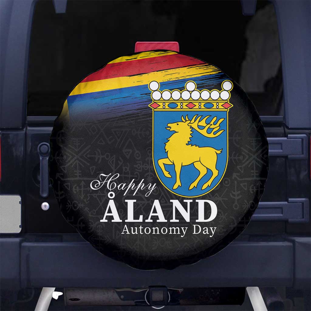 Happy Aland's Autonomy Day Spare Tire Cover Coat Of Arms