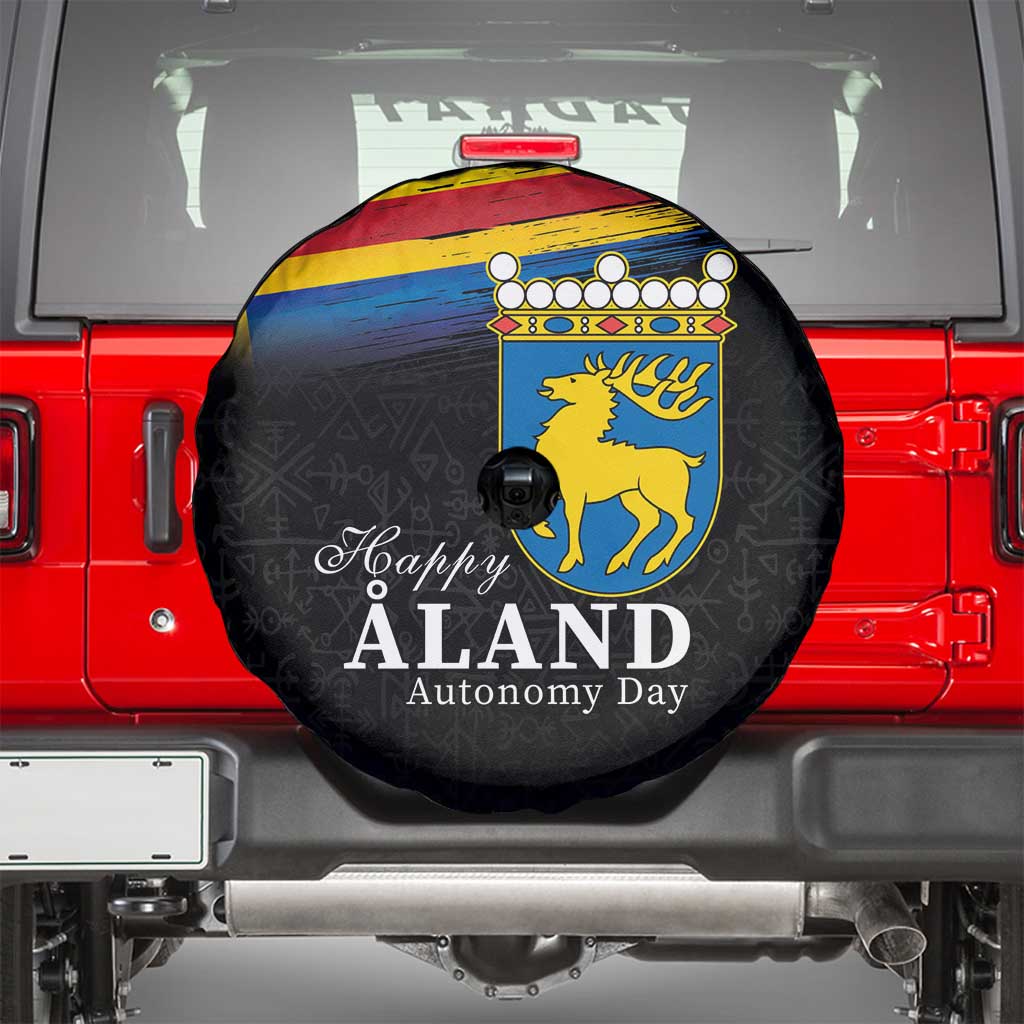 Happy Aland's Autonomy Day Spare Tire Cover Coat Of Arms