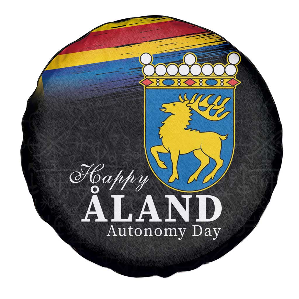 Happy Aland's Autonomy Day Spare Tire Cover Coat Of Arms