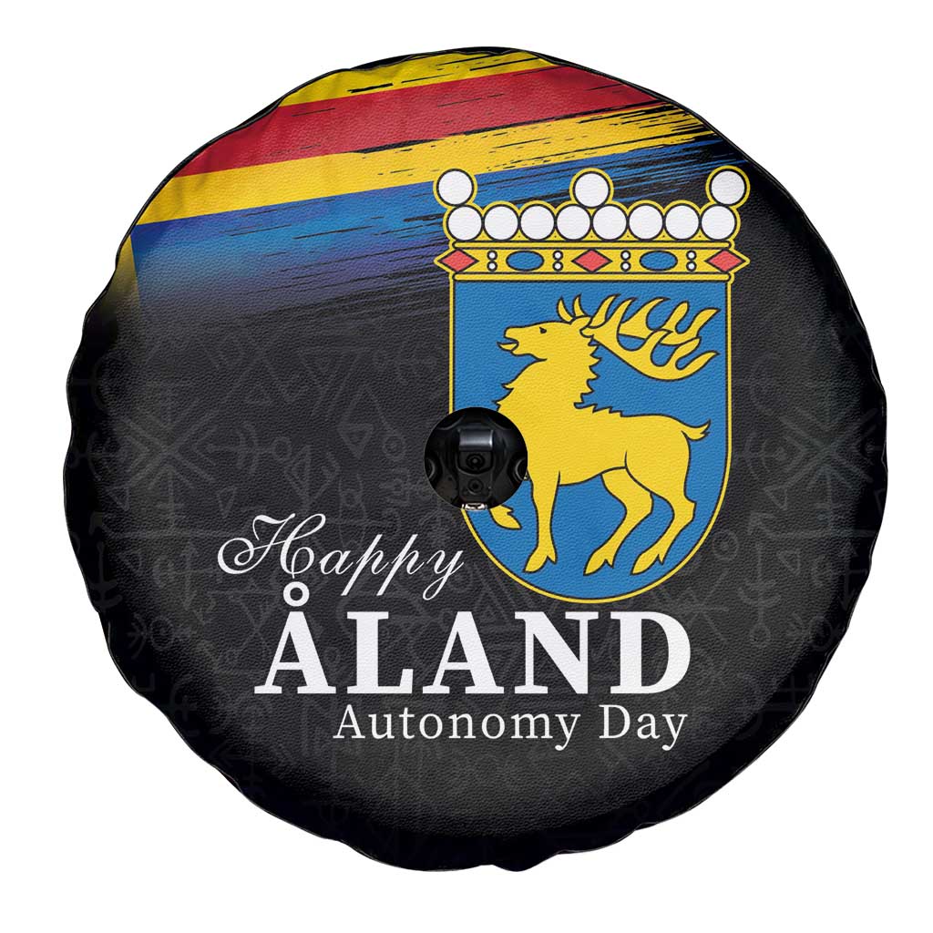 Happy Aland's Autonomy Day Spare Tire Cover Coat Of Arms