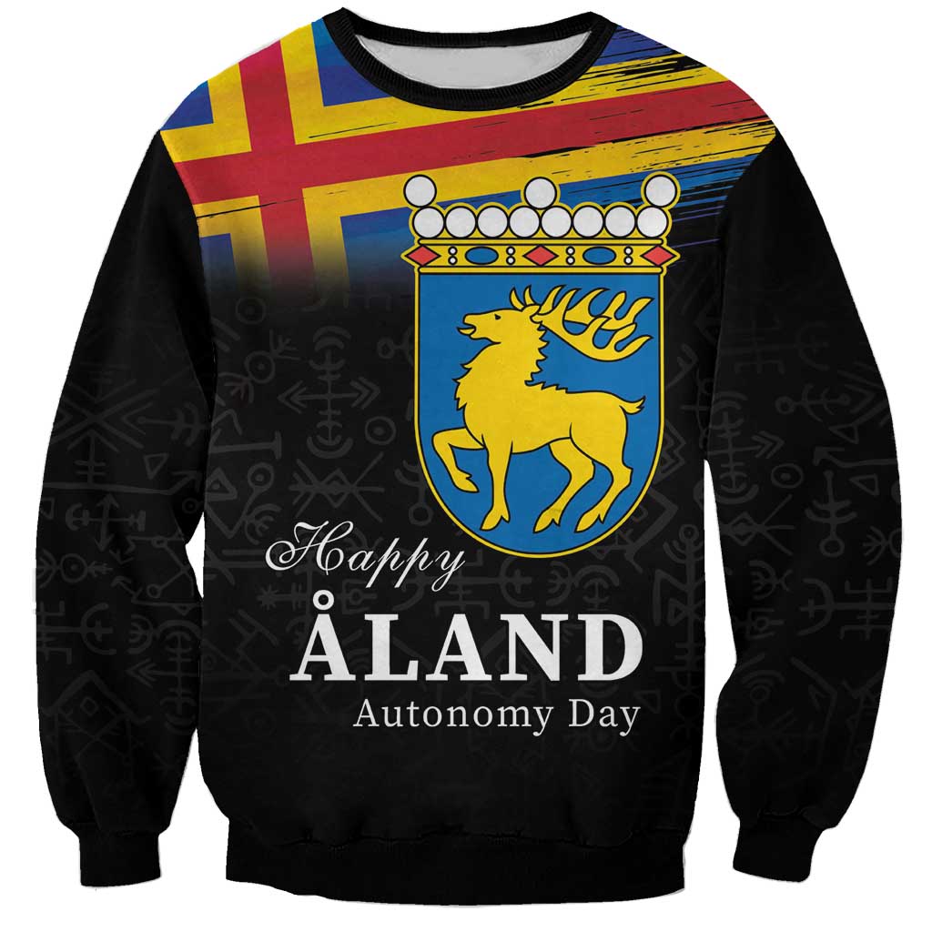 Happy Aland's Autonomy Day Sweatshirt Coat Of Arms