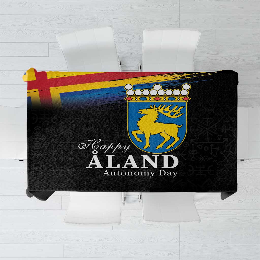 Happy Aland's Autonomy Day Tablecloth Coat Of Arms