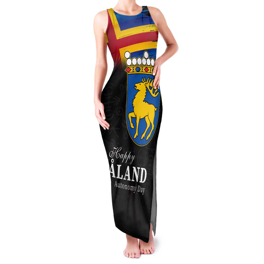 Happy Aland's Autonomy Day Tank Maxi Dress Coat Of Arms