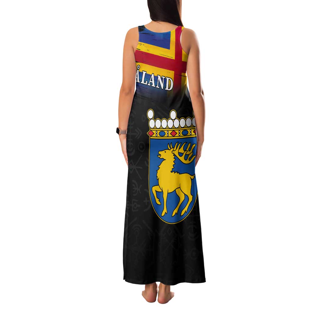 Happy Aland's Autonomy Day Tank Maxi Dress Coat Of Arms