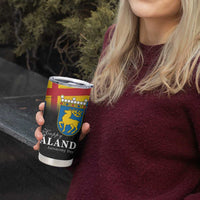 Happy Aland's Autonomy Day Tumbler Cup Coat Of Arms