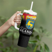Happy Aland's Autonomy Day Tumbler With Handle Coat Of Arms