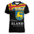 Happy Aland's Autonomy Day Women V-Neck T-Shirt Coat Of Arms
