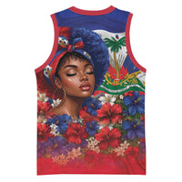 Haitian Princess Basketball Jersey Cultural Pride Floral Art