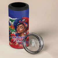 Haitian Princess 4 in 1 Can Cooler Tumbler Cultural Pride Floral Art