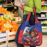 Haitian Princess Grocery Bag Cultural Pride Floral Art