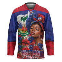 Haitian Princess Hockey Jersey Cultural Pride Floral Art