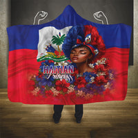 Haitian Princess Hooded Blanket Cultural Pride Floral Art