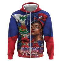 Haitian Princess Hoodie Cultural Pride Floral Art