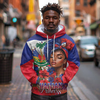 Haitian Princess Hoodie Cultural Pride Floral Art