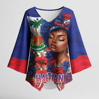Haitian Princess Kimono Sleeve Blouse Cultural Pride Floral Art