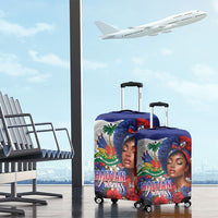 Haitian Princess Luggage Cover Cultural Pride Floral Art