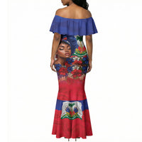 Haitian Princess Mermaid Dress Cultural Pride Floral Art