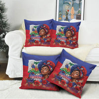 Haitian Princess Pillow Cover Cultural Pride Floral Art