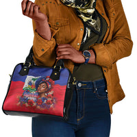 Haitian Princess Shoulder Handbag Cultural Pride Floral Art