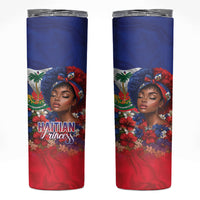 Haitian Princess Skinny Tumbler Cultural Pride Floral Art
