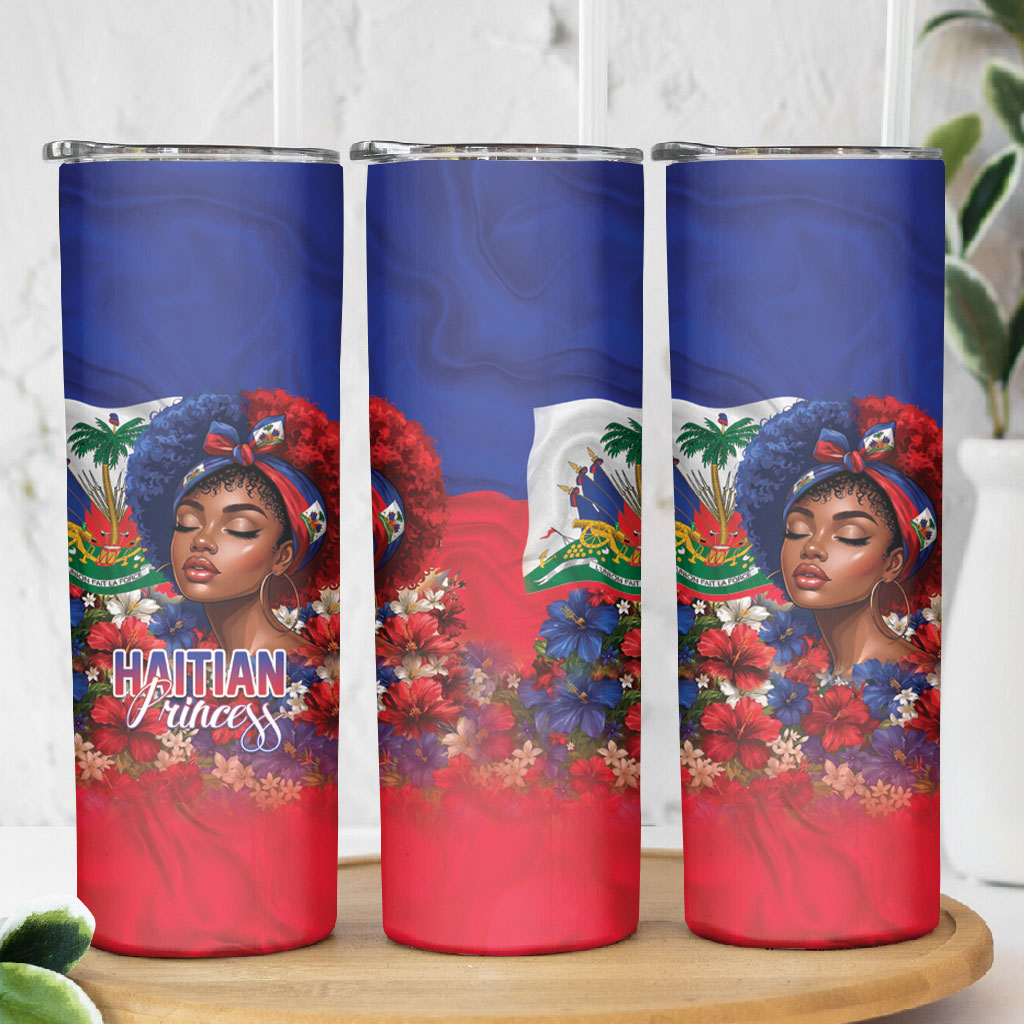 Haitian Princess Skinny Tumbler Cultural Pride Floral Art