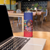 Haitian Princess Skinny Tumbler Cultural Pride Floral Art