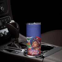 Haitian Princess Skinny Tumbler Cultural Pride Floral Art