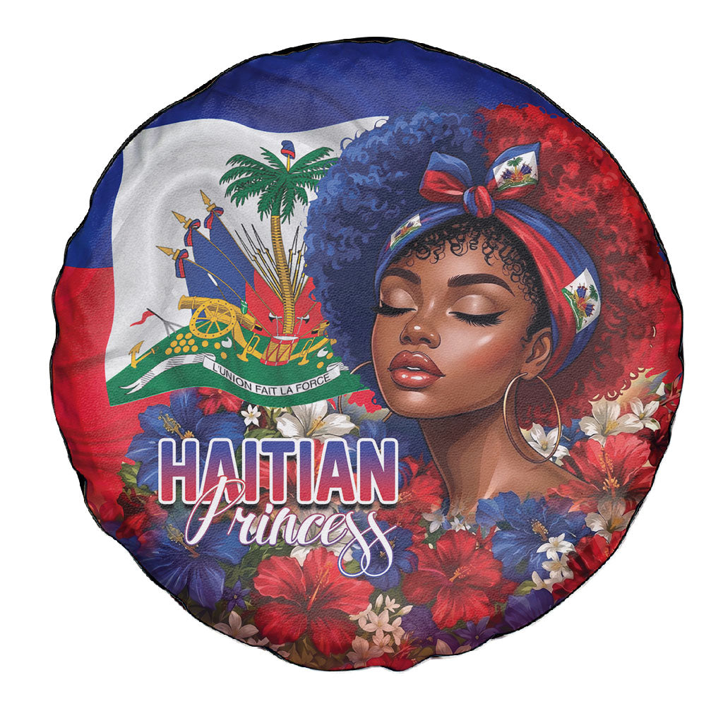 Haitian Princess Spare Tire Cover Cultural Pride Floral Art
