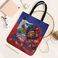 Haitian Princess Tote Bag Cultural Pride Floral Art