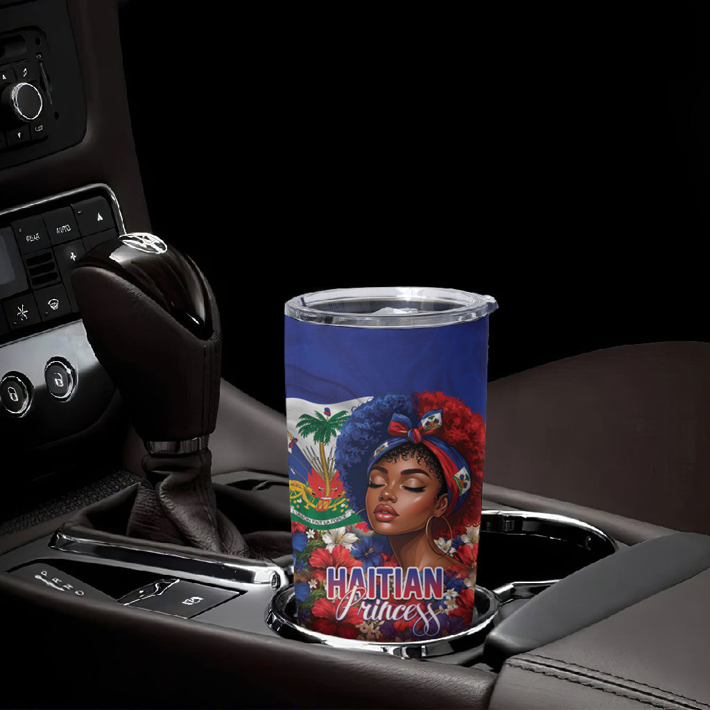 Haitian Princess Tumbler Cup Cultural Pride Floral Art