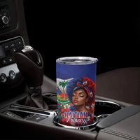 Haitian Princess Tumbler Cup Cultural Pride Floral Art