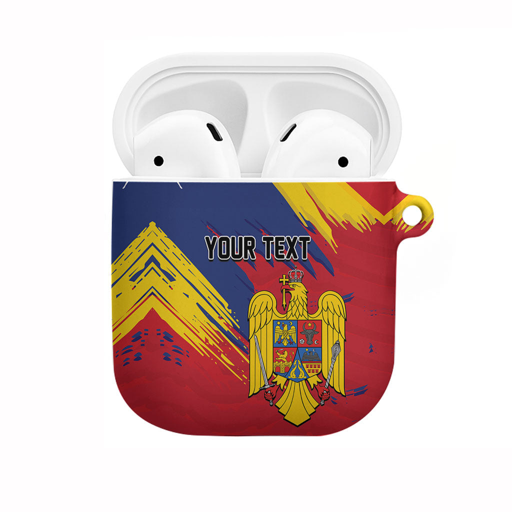 Personalized Romania Flag Day AirPods Case Royal Eagle Patriotic Heritage