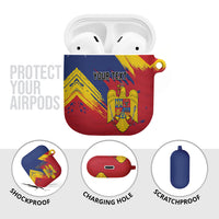 Personalized Romania Flag Day AirPods Case Royal Eagle Patriotic Heritage