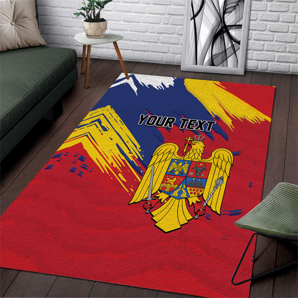 Personalized Romania Flag Day Area Rug Royal Eagle Patriotic Heritage