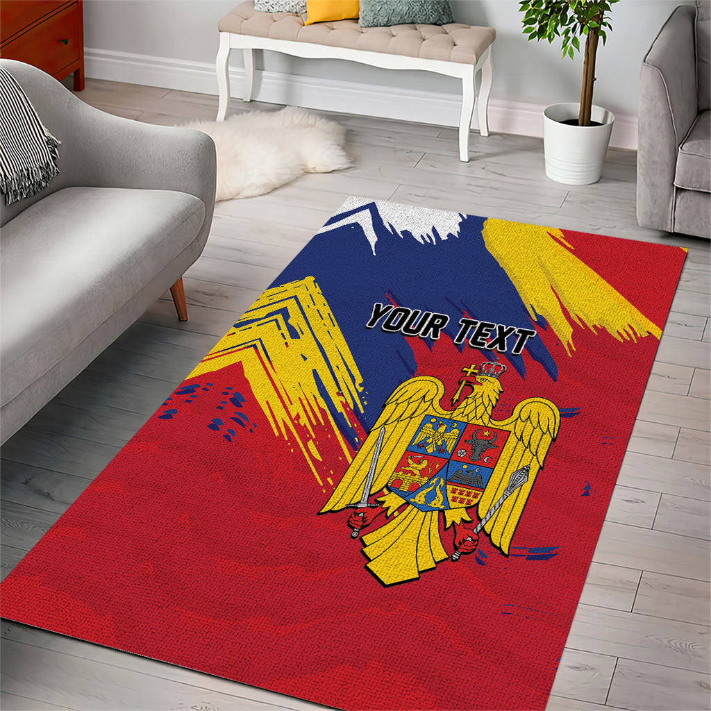 Personalized Romania Flag Day Area Rug Royal Eagle Patriotic Heritage