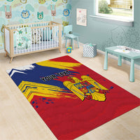 Personalized Romania Flag Day Area Rug Royal Eagle Patriotic Heritage