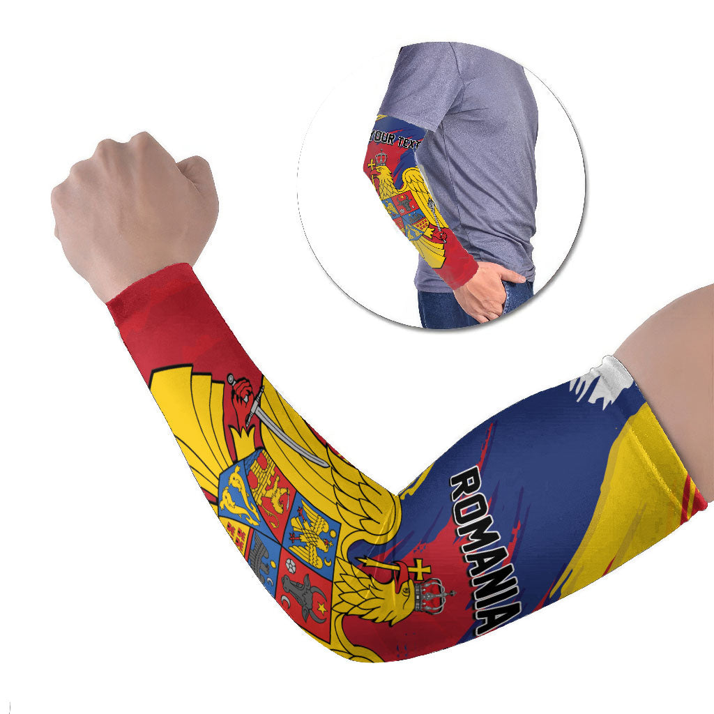 Personalized Romania Flag Day Arm Sleeves Royal Eagle Patriotic Heritage