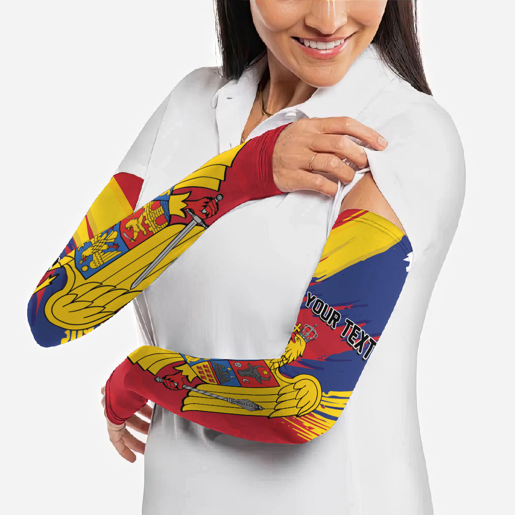 Personalized Romania Flag Day Arm Sleeves Royal Eagle Patriotic Heritage