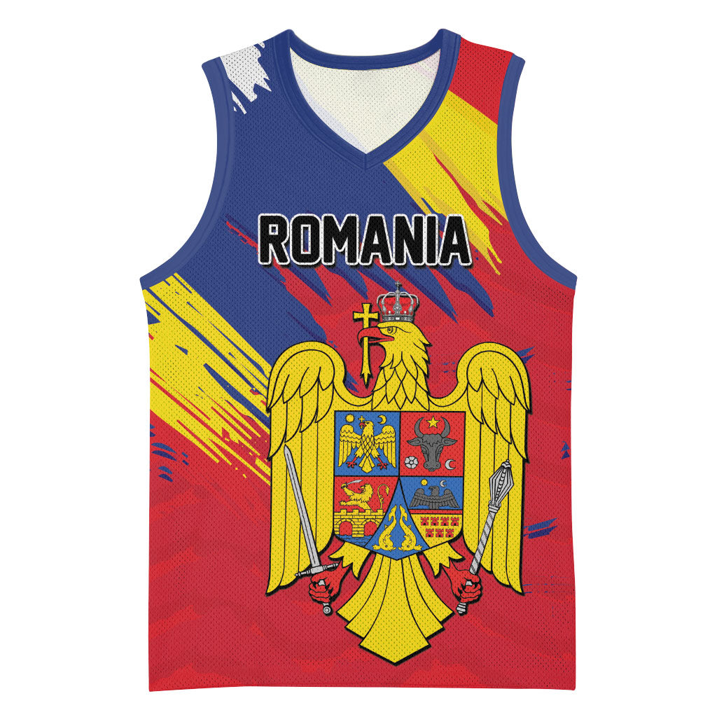 Personalized Romania Flag Day Basketball Jersey Royal Eagle Patriotic Heritage