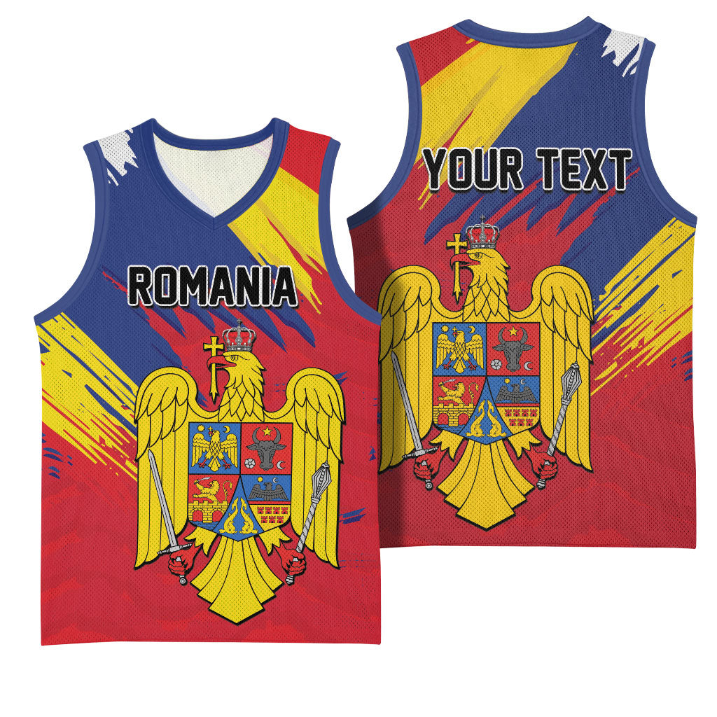 Personalized Romania Flag Day Basketball Jersey Royal Eagle Patriotic Heritage